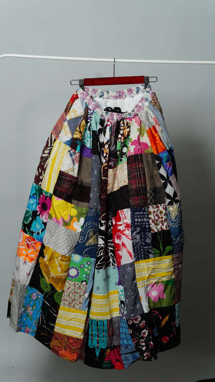 Upcycled Patchwork Maxi Skirt